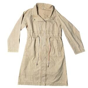 Sessun Tan Trench Coat W/ Drawstring Size: S